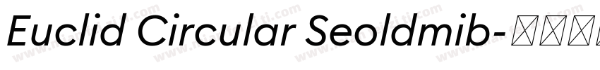 Euclid Circular Seoldmib字体转换